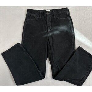 J.Crew Corduroy Pants Women 28 Black Classic Straight Leg Mid Rise Stretch